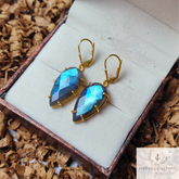 Labradorite Long Teardrop Earrings, 925 Sterling Silver Earring, Gemstone Earrings, Statement Earrings, Boho Earrings, Dainty Earrings, Gift